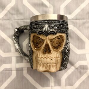 Viking warrior skull mug or beer stein